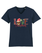 Love Christmas Skull Christmas Tricou mânecă scurtă guler V Bărbat Presenter