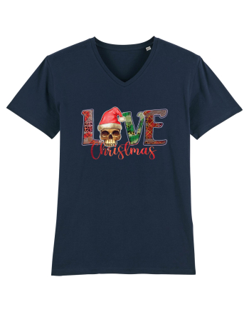 Love Christmas Skull Christmas French Navy
