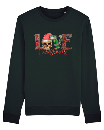 Love Christmas Skull Christmas Black