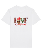 Love Christmas Skull Christmas Tricou mânecă scurtă Unisex Rocker