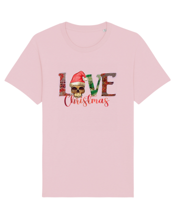 Love Christmas Skull Christmas Cotton Pink