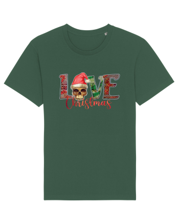 Love Christmas Skull Christmas Bottle Green