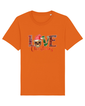 Love Christmas Skull Christmas Bright Orange