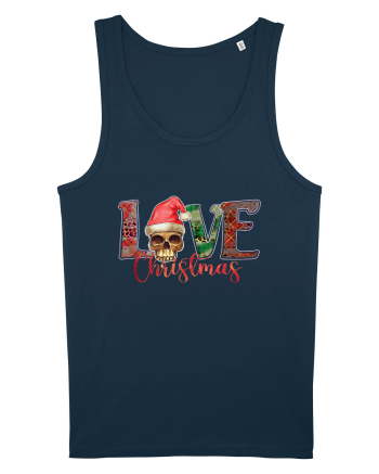 Love Christmas Skull Christmas Navy