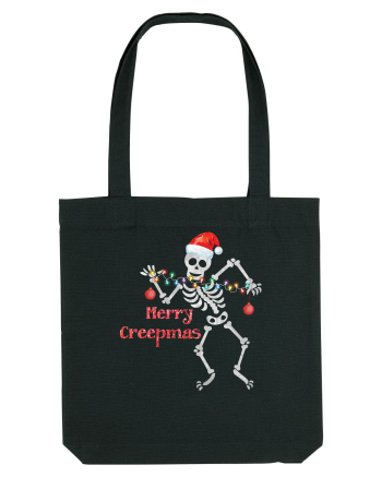 Merry Creepmas Skeleton Christmas Black