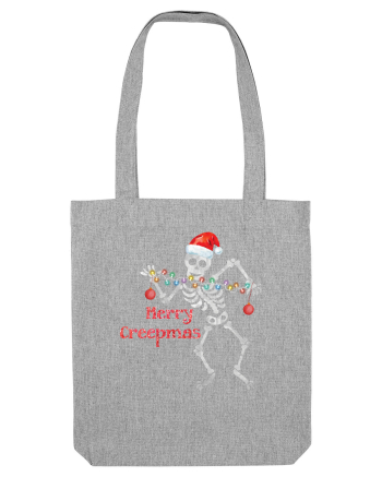 Merry Creepmas Skeleton Christmas Heather Grey