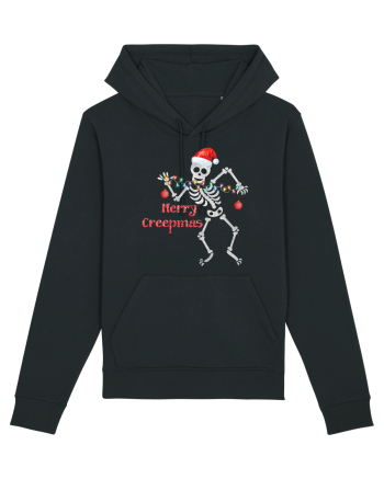 Merry Creepmas Skeleton Christmas Black