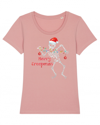 Merry Creepmas Skeleton Christmas Canyon Pink