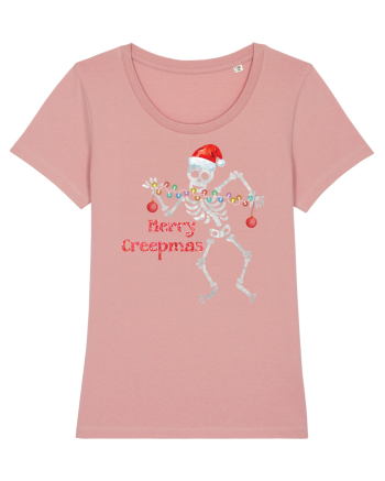 Merry Creepmas Skeleton Christmas Canyon Pink