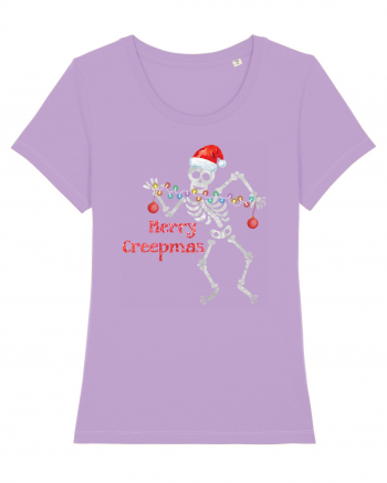 Merry Creepmas Skeleton Christmas Lavender Dawn
