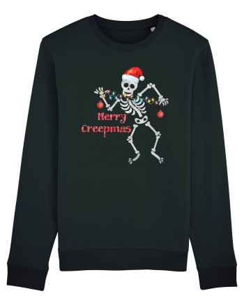 Merry Creepmas Skeleton Christmas Black