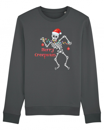 Merry Creepmas Skeleton Christmas Anthracite