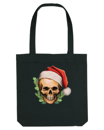 Santa Skull Christmas Black