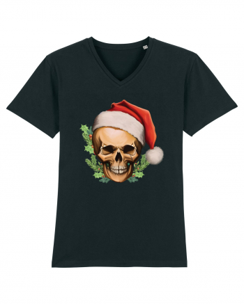 Santa Skull Christmas Black