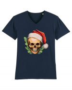 Santa Skull Christmas Tricou mânecă scurtă guler V Bărbat Presenter