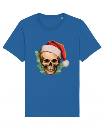 Santa Skull Christmas Royal Blue