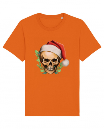 Santa Skull Christmas Bright Orange