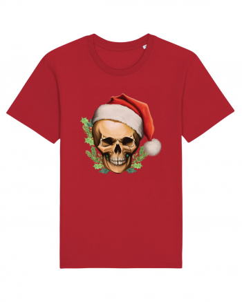 Santa Skull Christmas Red