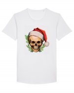 Santa Skull Christmas Tricou mânecă scurtă guler larg Bărbat Skater