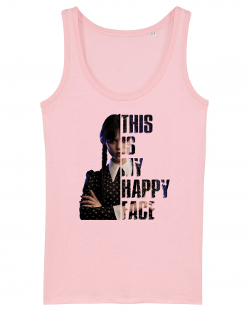 This Is My Happy Face Wednesday Addams Cotton Pink