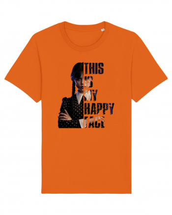 This Is My Happy Face Wednesday Addams Bright Orange