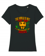 The World is not THAT BAD Tricou mânecă scurtă guler larg fitted Damă Expresser