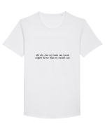 idk why, but my brain can speak english better than my mouth can Tricou mânecă scurtă guler larg Bărbat Skater