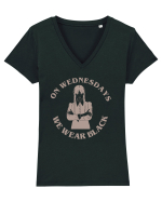 On Wednesday We Wear Black Tricou mânecă scurtă guler V Damă Evoker