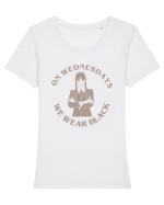 On Wednesday We Wear Black Tricou mânecă scurtă guler larg fitted Damă Expresser