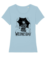 Wednesday Addams Tricou mânecă scurtă guler larg fitted Damă Expresser