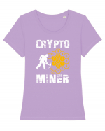 Crypto miner Tricou mânecă scurtă guler larg fitted Damă Expresser