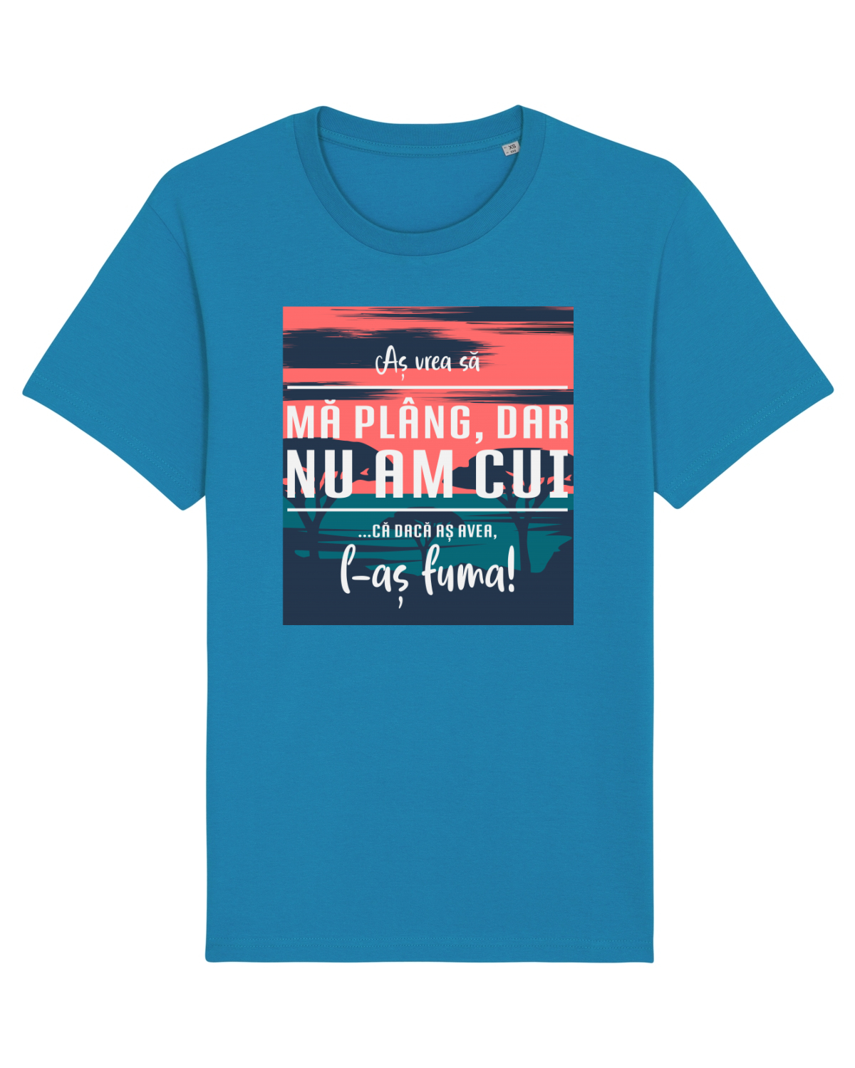 Tricou mânecă scurtă Unisex Rocker Azur