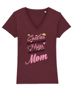 Mom cookies and hugs Tricou mânecă scurtă guler V Damă Evoker