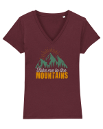 Take me to the mountains Tricou mânecă scurtă guler V Damă Evoker