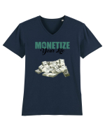 Monetize your life Tricou mânecă scurtă guler V Bărbat Presenter