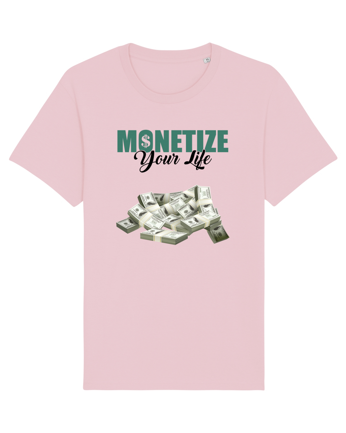 Tricou mânecă scurtă Unisex Rocker Cotton Pink