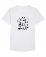 Music Tricou mânecă scurtă guler larg Bărbat Skater