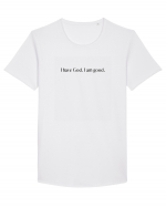 i have god i am good  Tricou mânecă scurtă guler larg Bărbat Skater