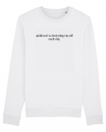 addiscted to bettering myself each day Bluză mânecă lungă Unisex Rise