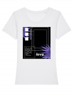 love 10 Tricou mânecă scurtă guler larg fitted Damă Expresser