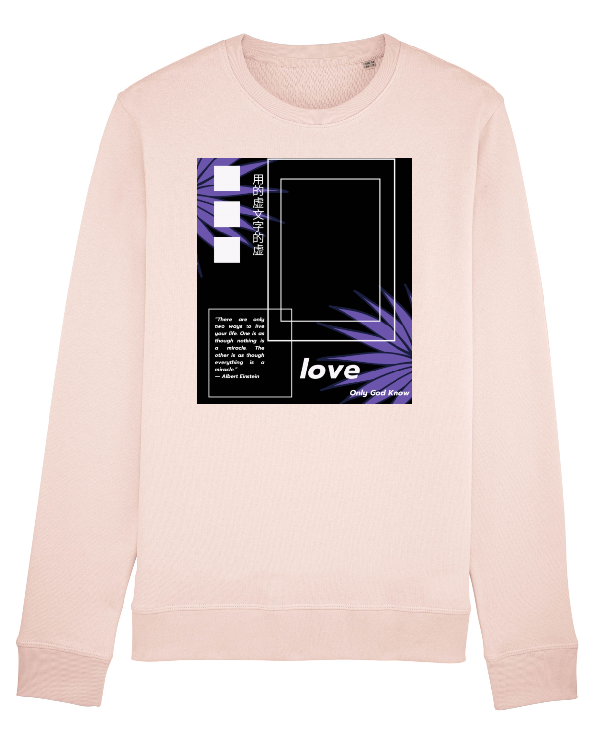 Bluză mânecă lungă Unisex Rise Candy Pink