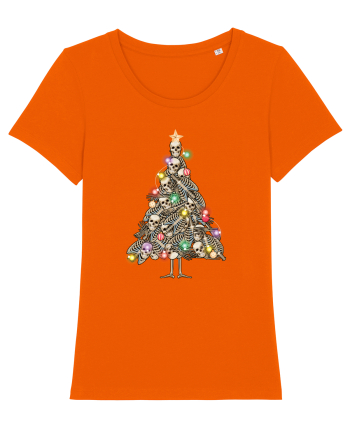Skulls Christmas Tree Bright Orange