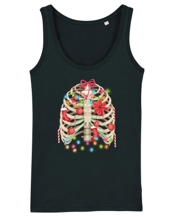 Skeleton Ribs Christmas Tree Black