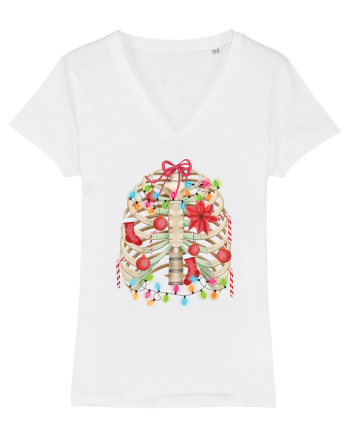 Skeleton Ribs Christmas Tree White