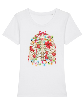 Skeleton Ribs Christmas Tree White