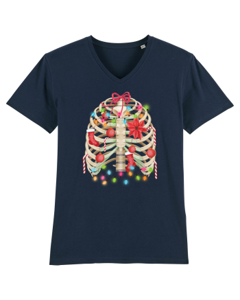 Skeleton Ribs Christmas Tree French Navy