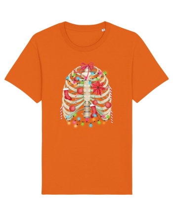 Skeleton Ribs Christmas Tree Bright Orange