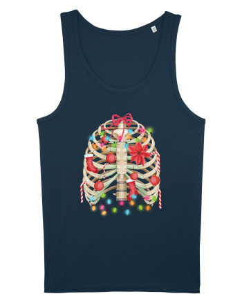 Skeleton Ribs Christmas Tree Navy