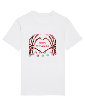 Skeleton Hands Merry Christmas White