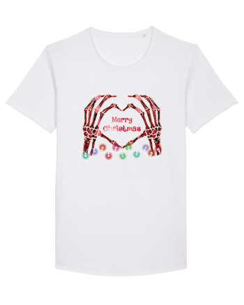 Skeleton Hands Merry Christmas White